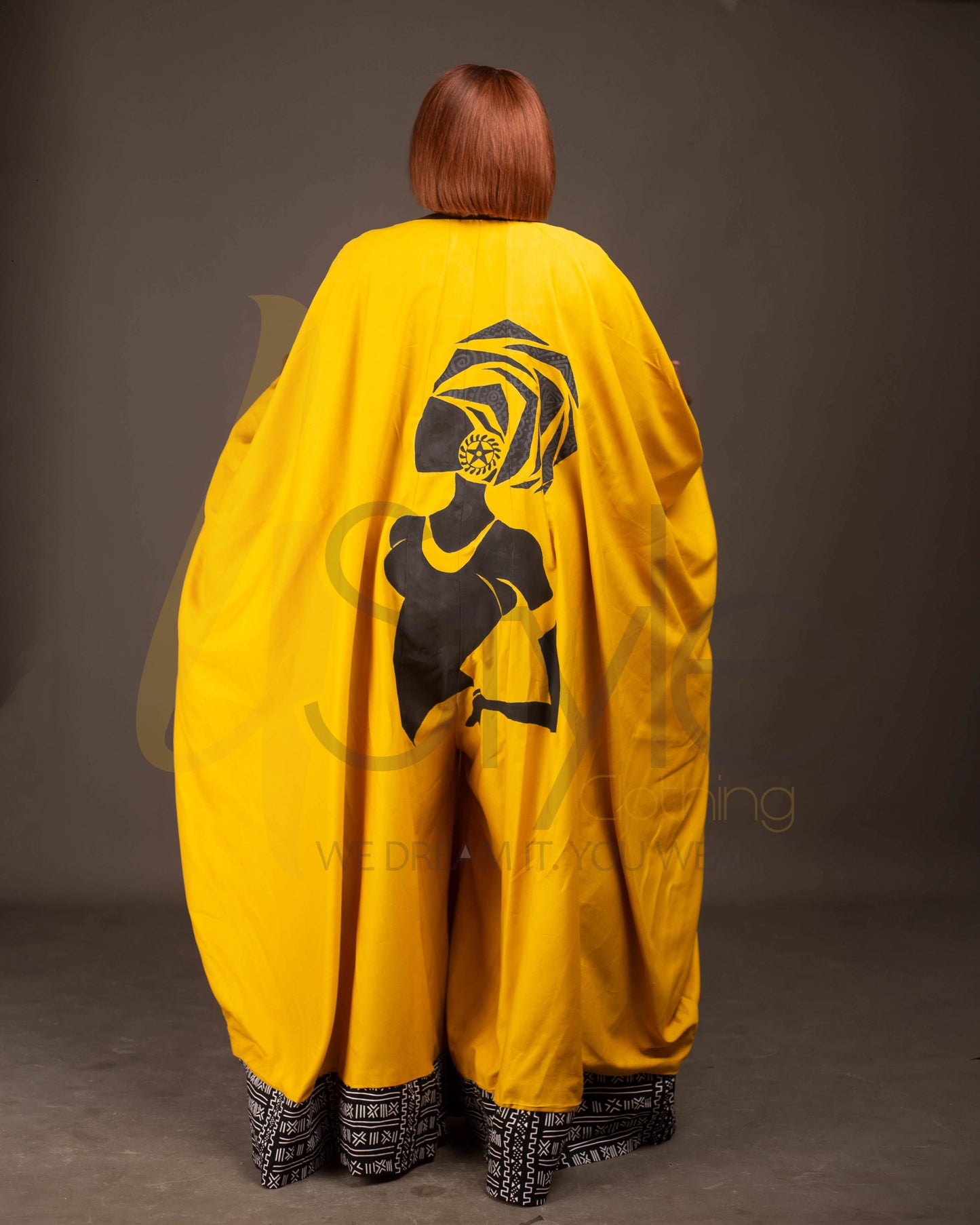 Bright yellow buggy jumpsuit