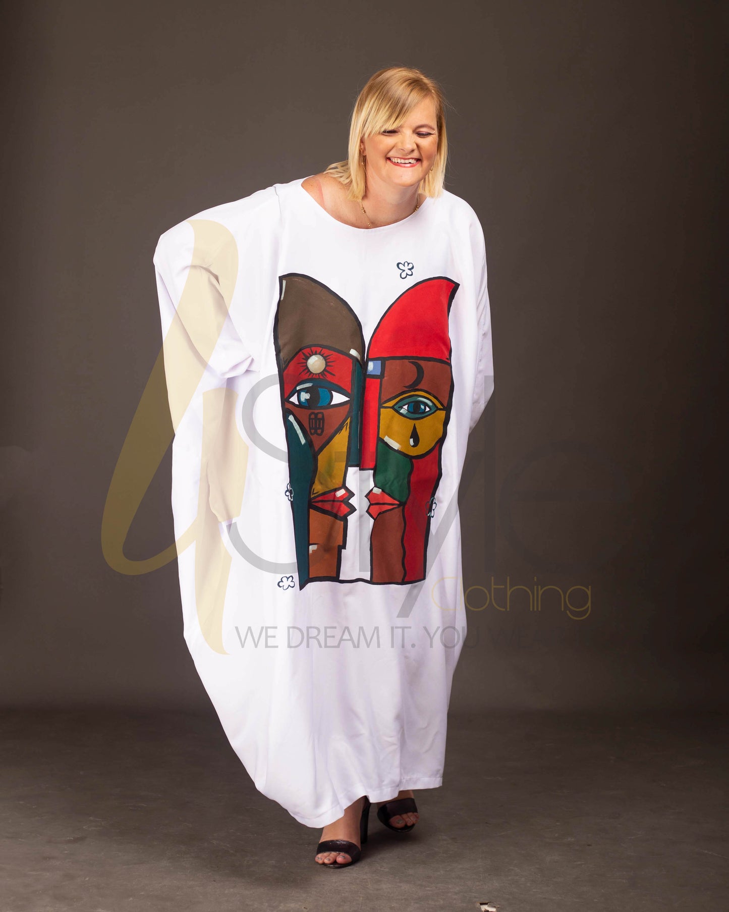 Long white bubu dress