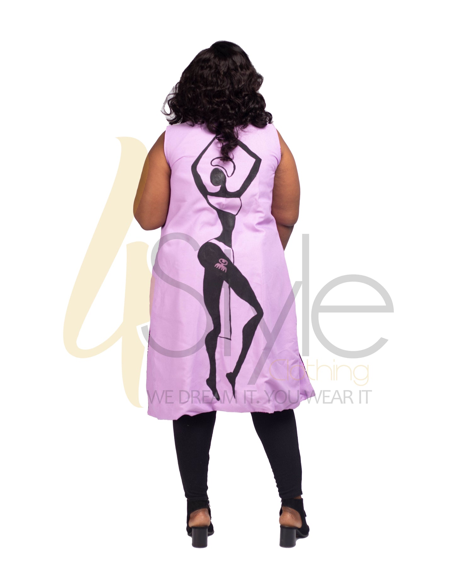 Purple two sided knee lenght blazer