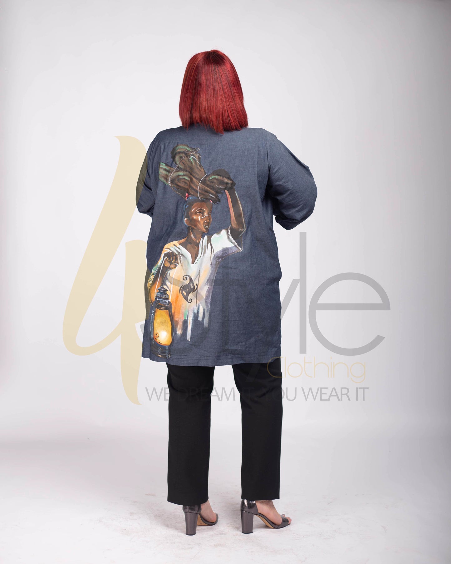 Long Dark denim blazer