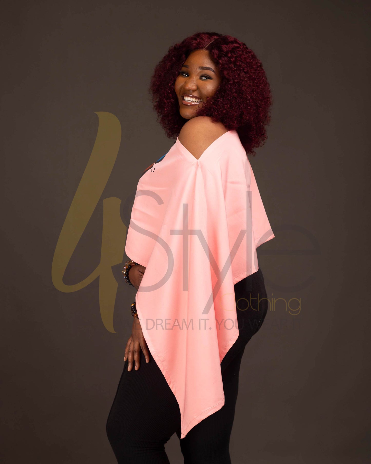 Peach classy short top