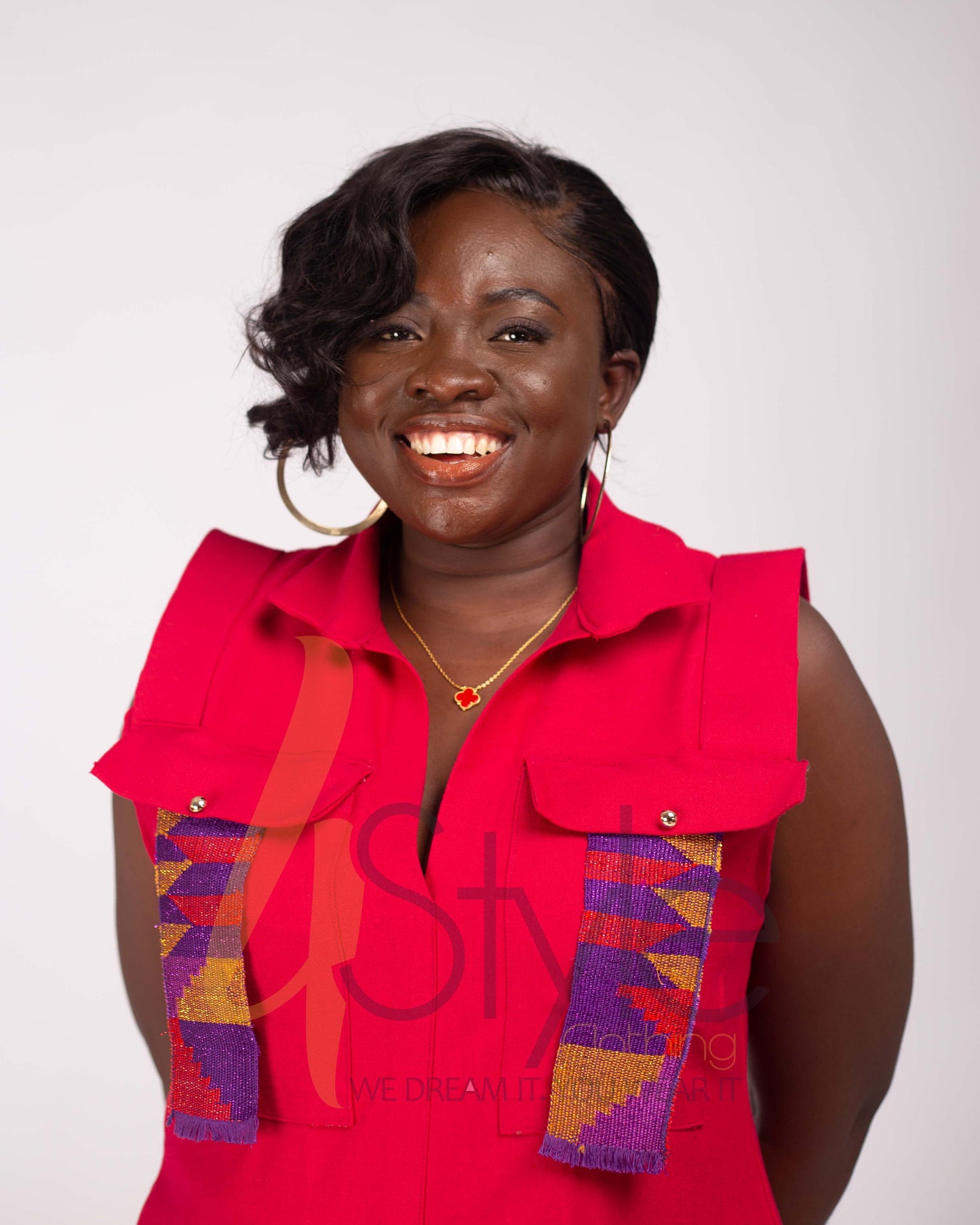 Long liverpool red sleeveless dress