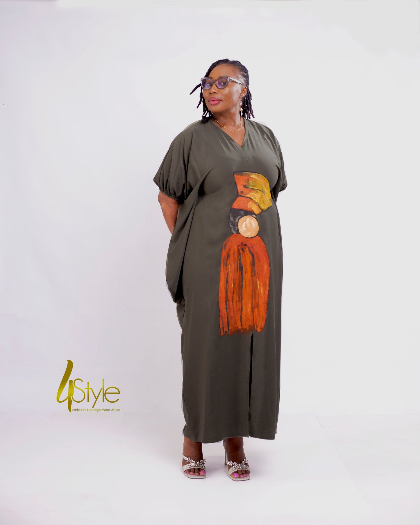 Army Green long dress