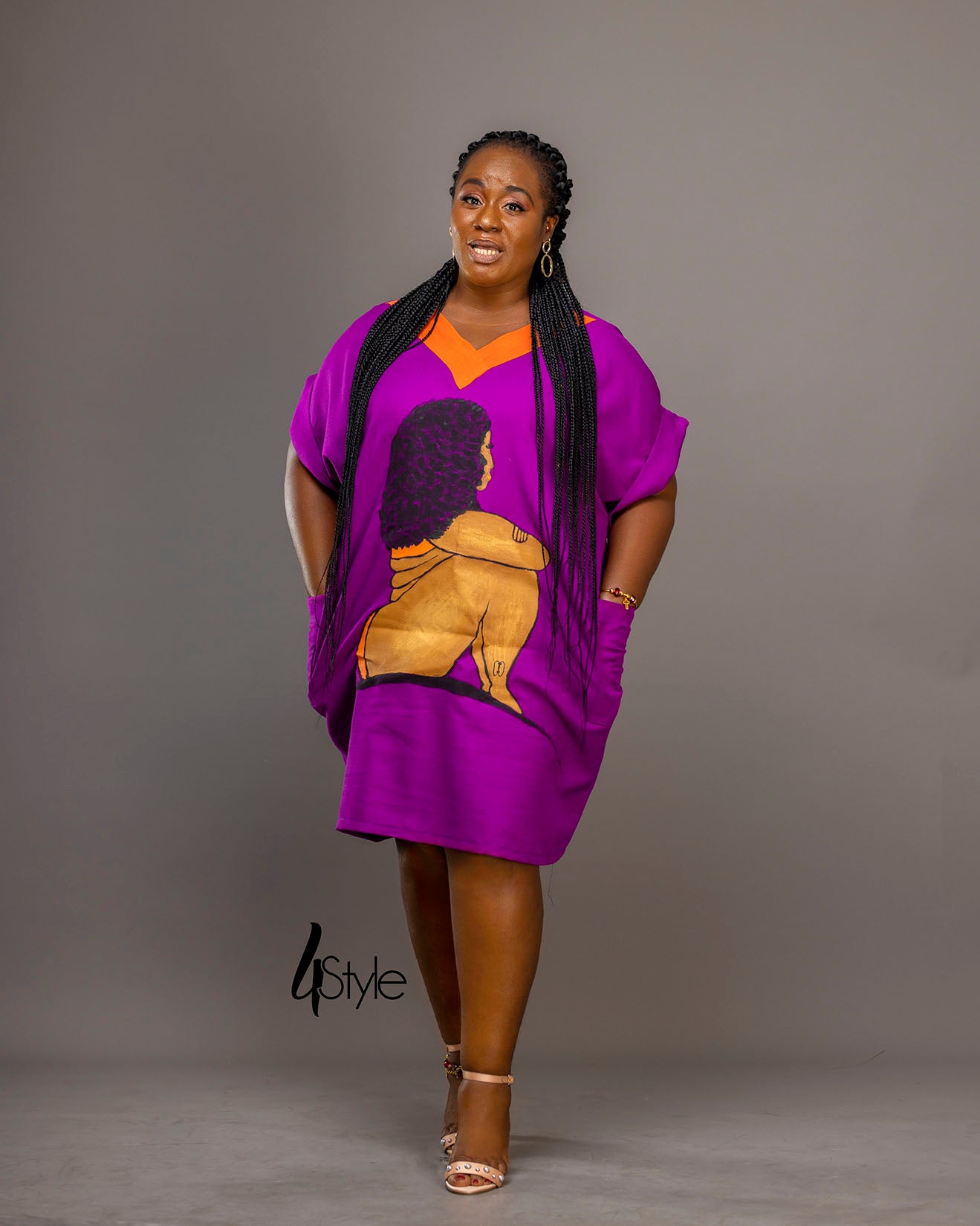 loose purple wool crepe dress 4stylegh loose purple wool crepe dress 4stylegh