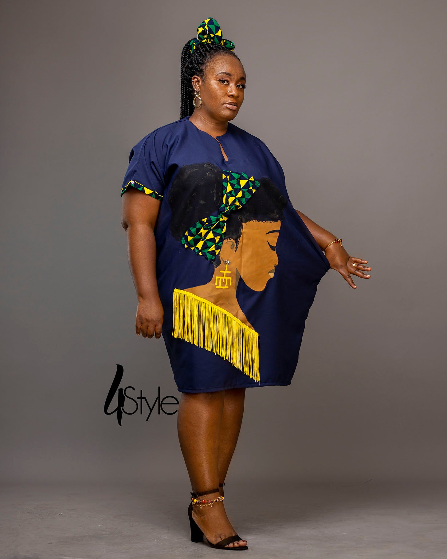 loose navy-blue knee length wool crepe dress 4stylegh loose navy-blue knee length wool crepe dress 4stylegh